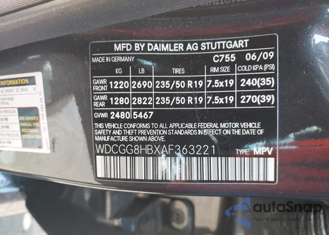 2010 Mercedes-Benz Glk 350 4Matic from USA, damaged, VIN WDCGG8HBXAF363221